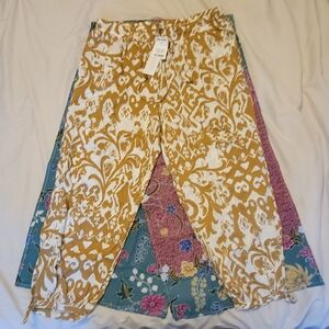 Rachel Zoe Mustard and White Patterned Skirt